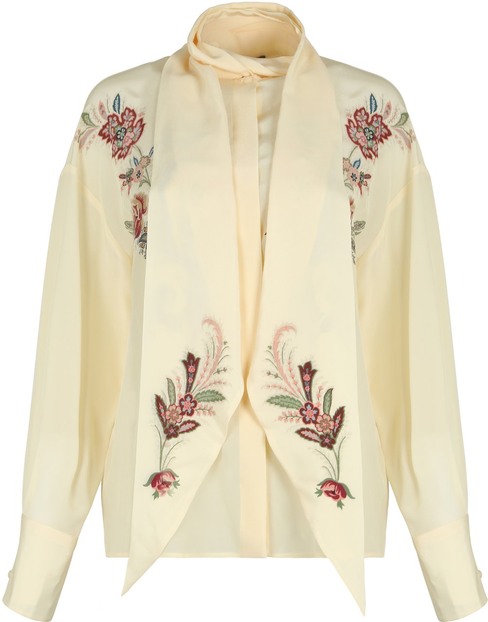 Etro Silk crepe blouse Neutraal