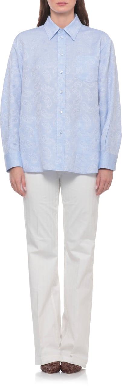 Etro Shirts Multicolour Lichtblauw