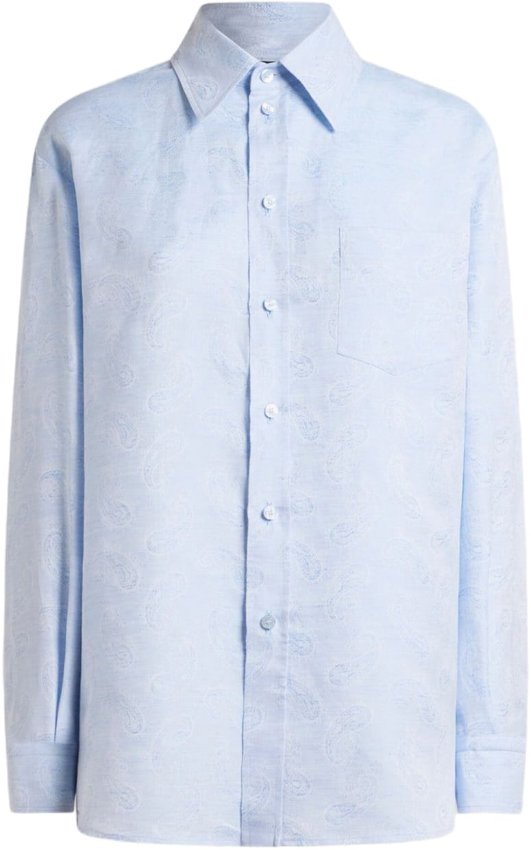 Etro Shirts Clear Blue Blauw
