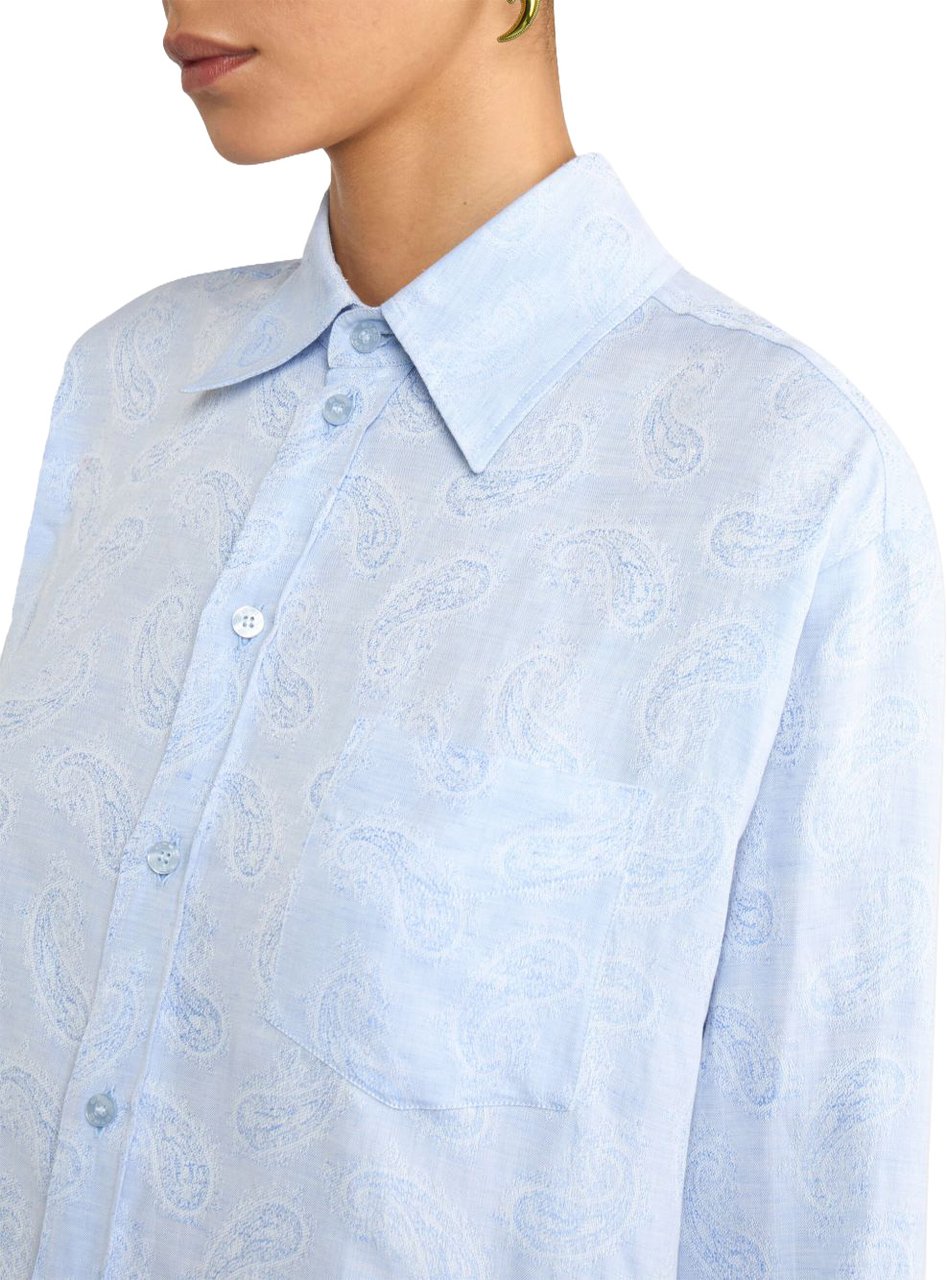 Etro Shirts Light Blue Lichtblauw