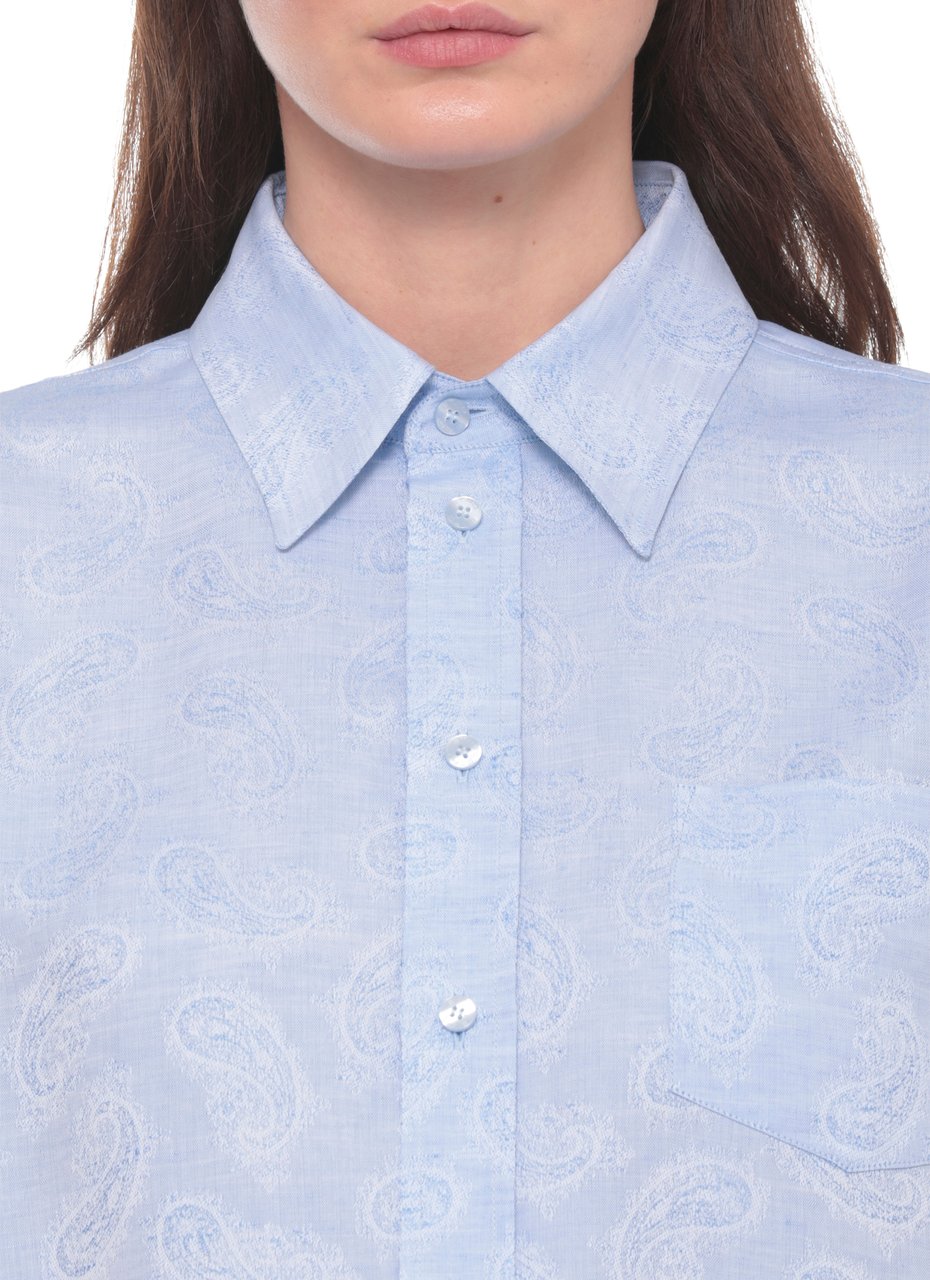 Etro Shirts Multicolour Lichtblauw