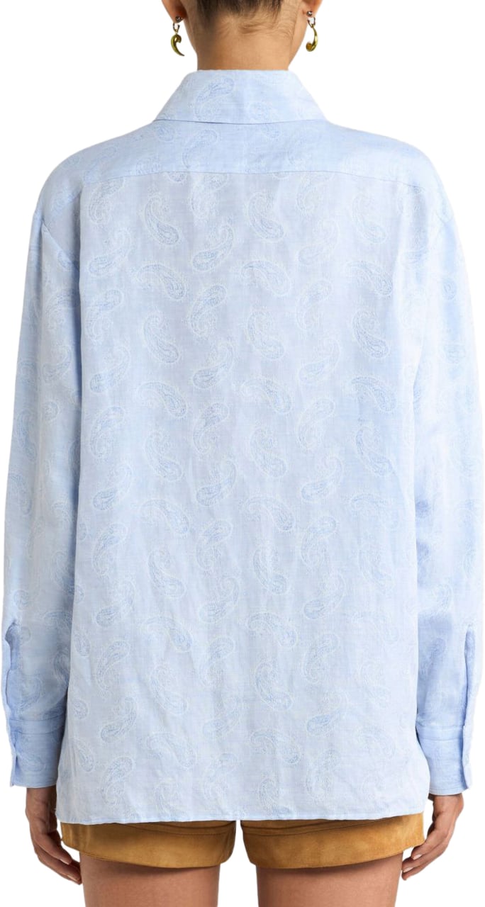 Etro Shirts Clear Blue Blauw