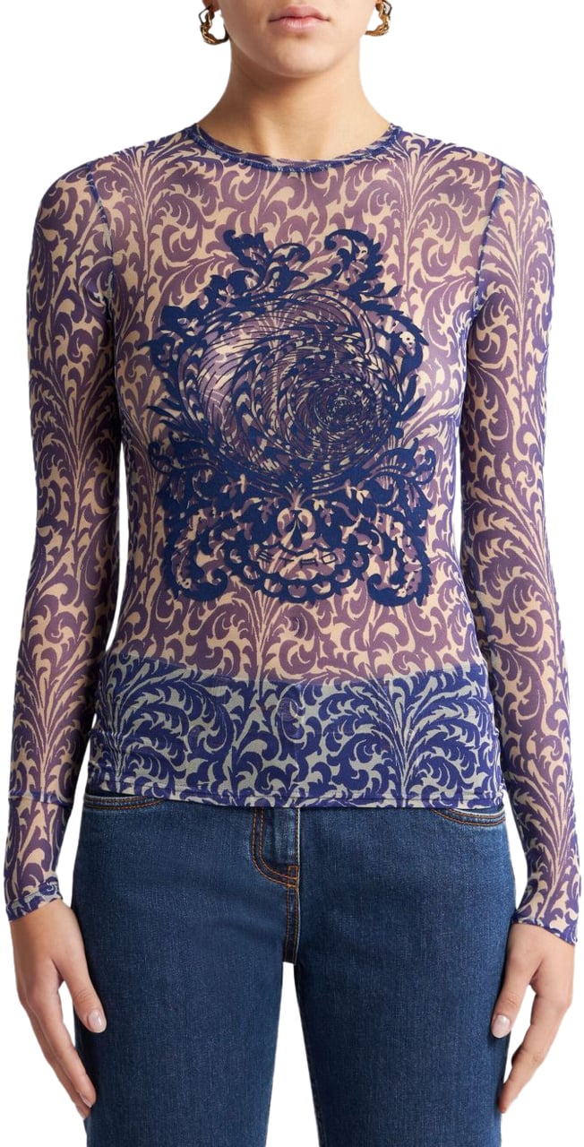 Etro Sweaters Blue Blauw