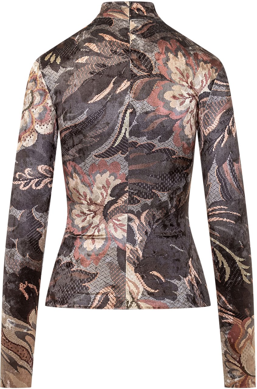 Etro Top Maniche Lunghe Bruin
