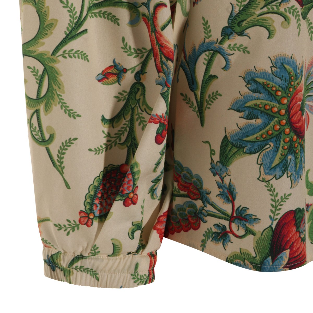 Etro Boxy-Fit Floral Print Cotton Top Grijs