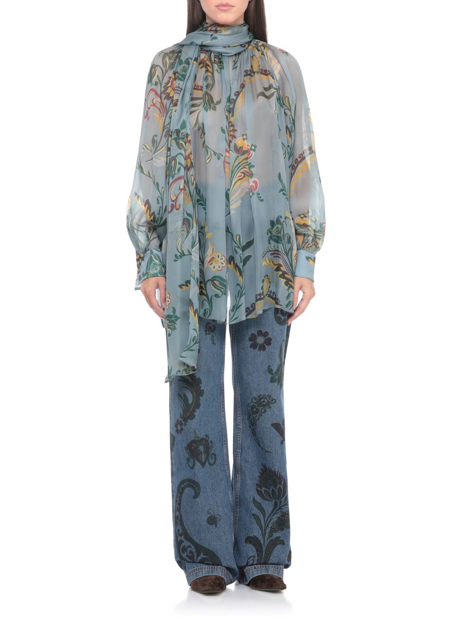 Etro Shirts Blue Blauw