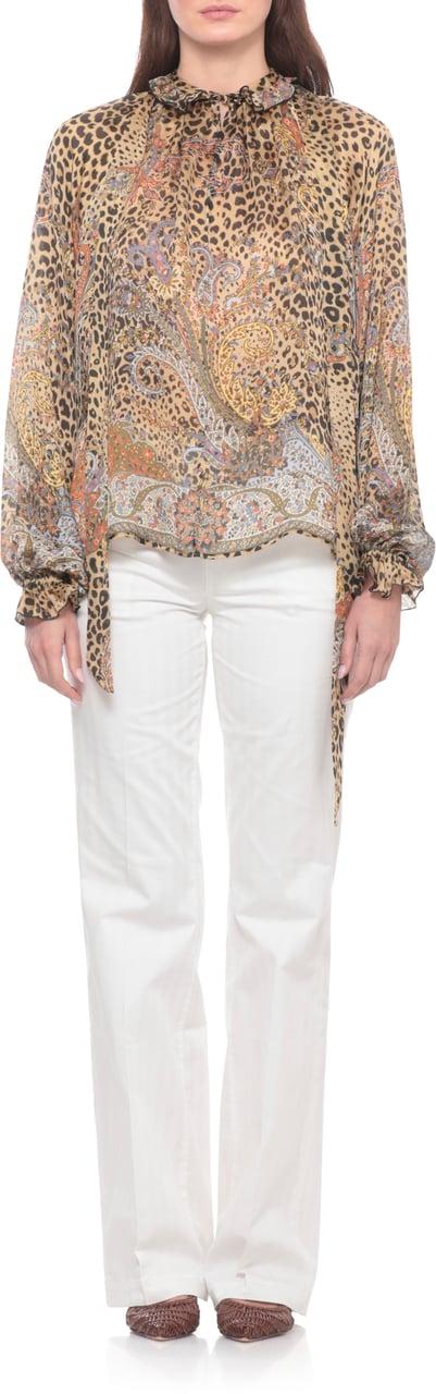 Etro Shirts Brown Beige