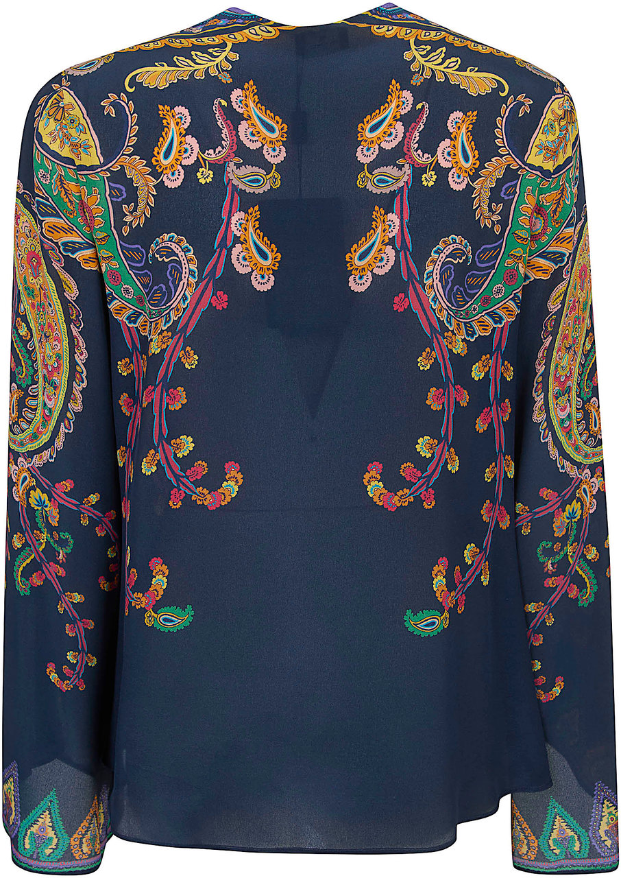 ETRO WOMEN`S KEYHOLE BLOUSE WITH FLARED SLEEVES Divers