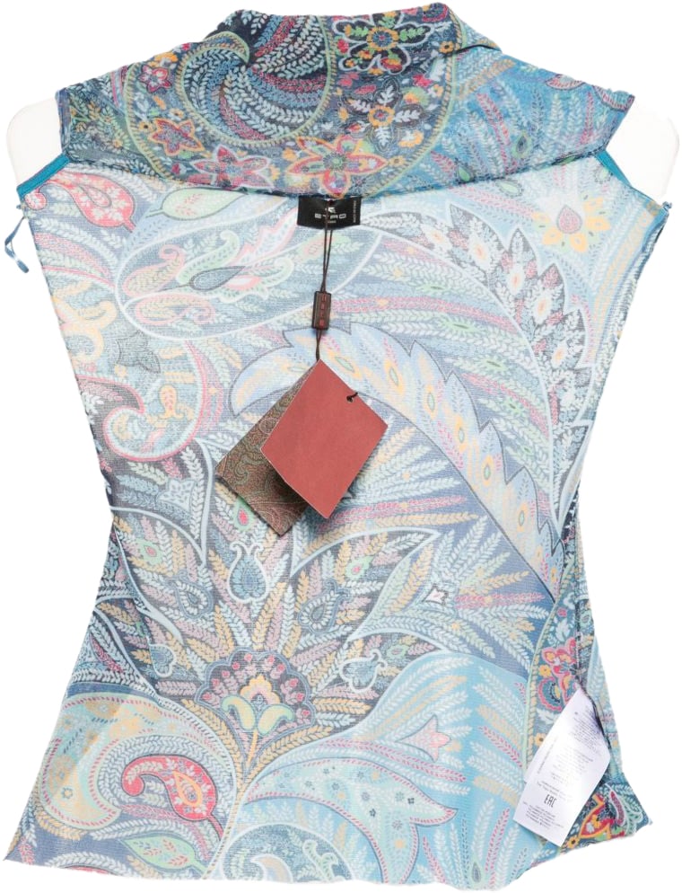 Etro Top Clear Blue Blauw