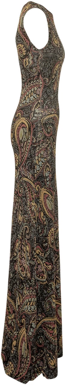 Etro Abito Lungo Senza Maniche con Motivo Paisley Bruin