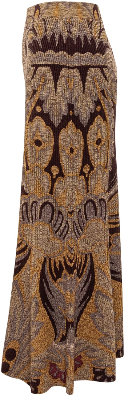 Etro Etro Gonna Lunga Con Motivo Floreale Multicolor Bruin