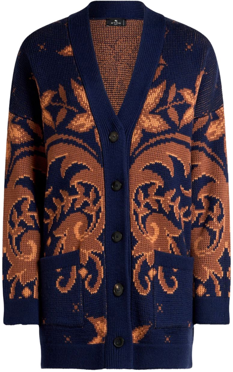 Etro Sweaters Blue Blauw