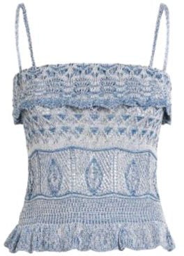 Etro Top Blu Bianco Blauw