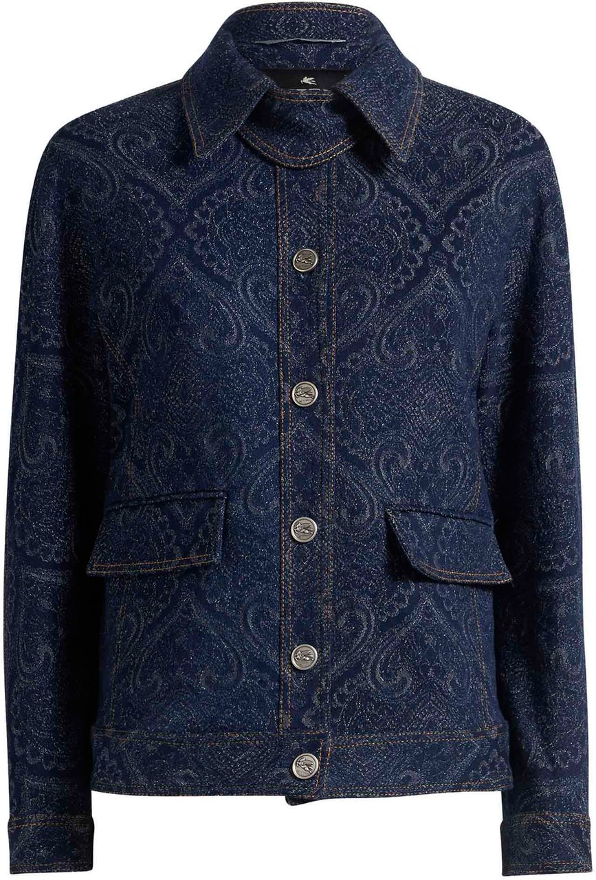Etro Etro Coats Blue Blauw