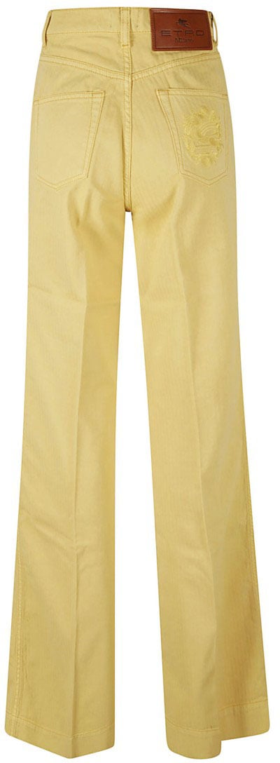 Etro High-Waisted Trousers With Wide-Leg Silhouette Neutraal
