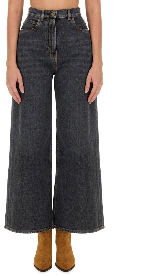 Etro Baggy Jacquard Jeans Zwart