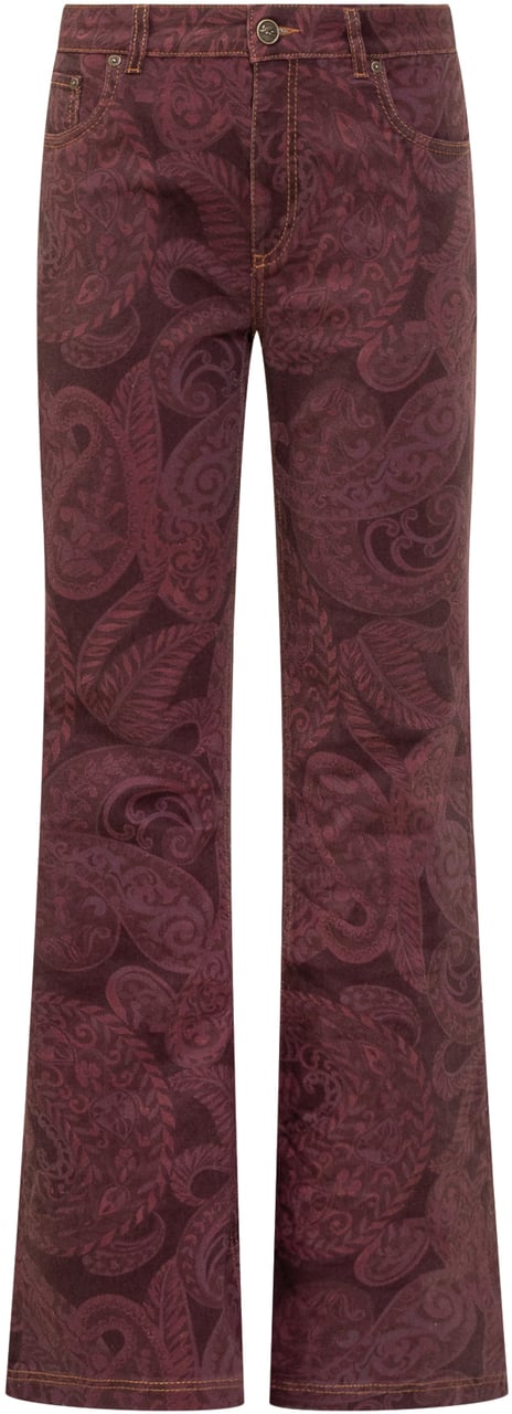 Etro Etro Jeans Paisley Bordeaux Paars