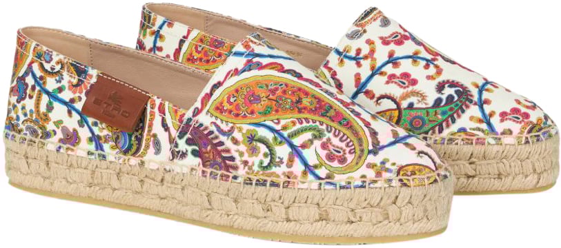 Etro Flat Shoes White Wit