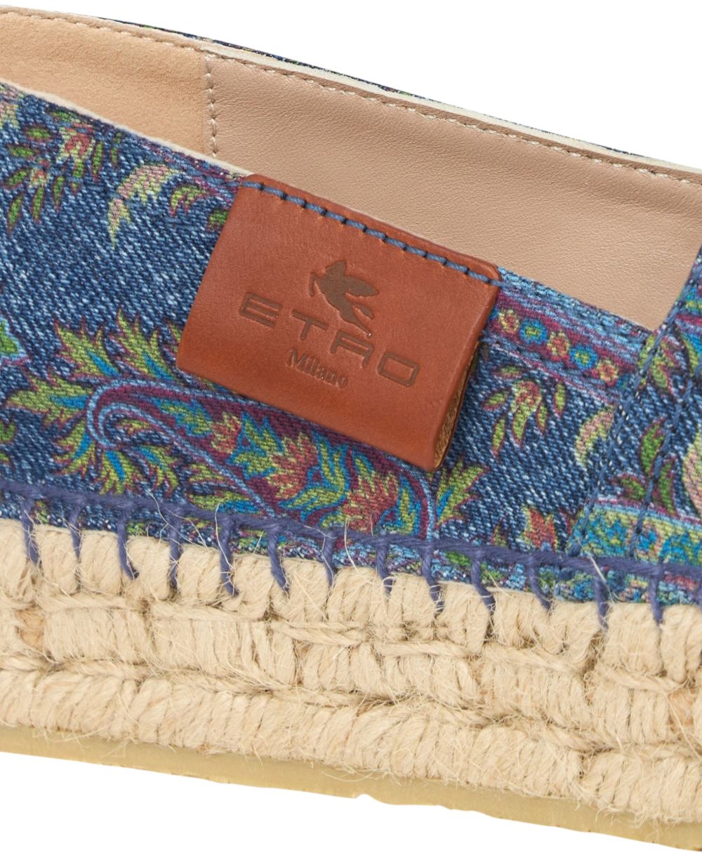 Etro Flat Shoes Blue Blauw