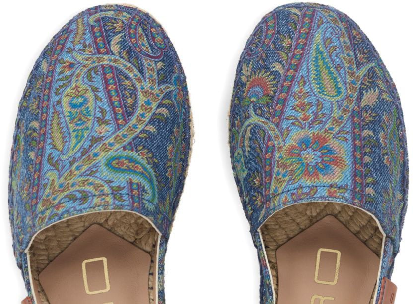 Etro Flat Shoes Blue Blauw