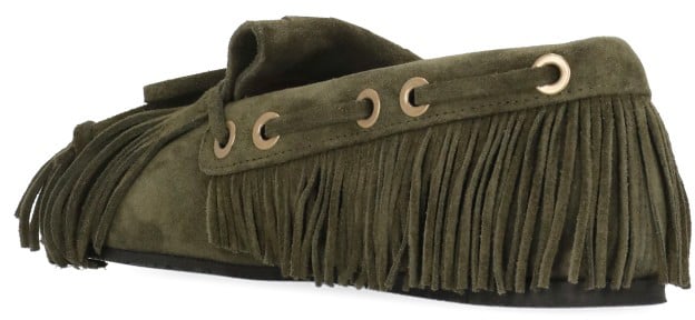 Etro Flat Shoes Green Donkergroen