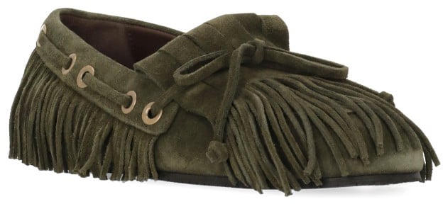 Etro Flat Shoes Green Donkergroen