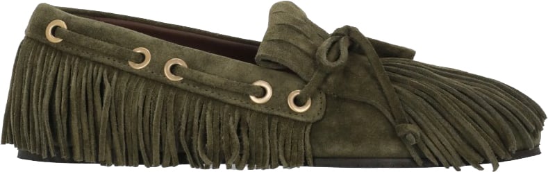 Etro Flat Shoes Green Donkergroen