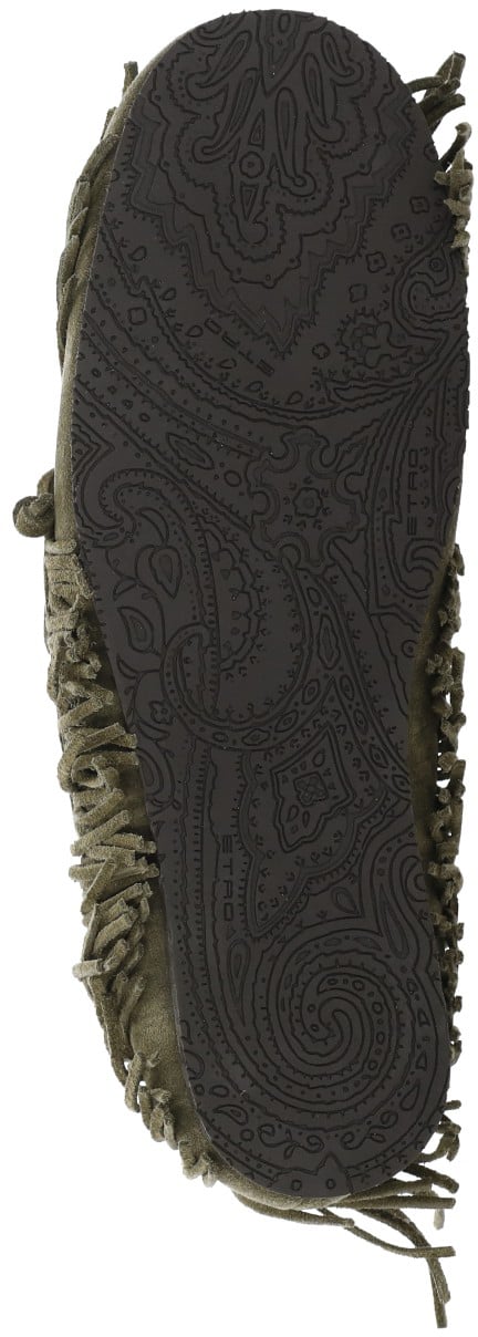 Etro Flat Shoes Green Donkergroen