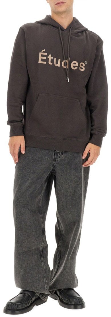 Études Relaxed Fit Logo Sweatshirt Zwart
