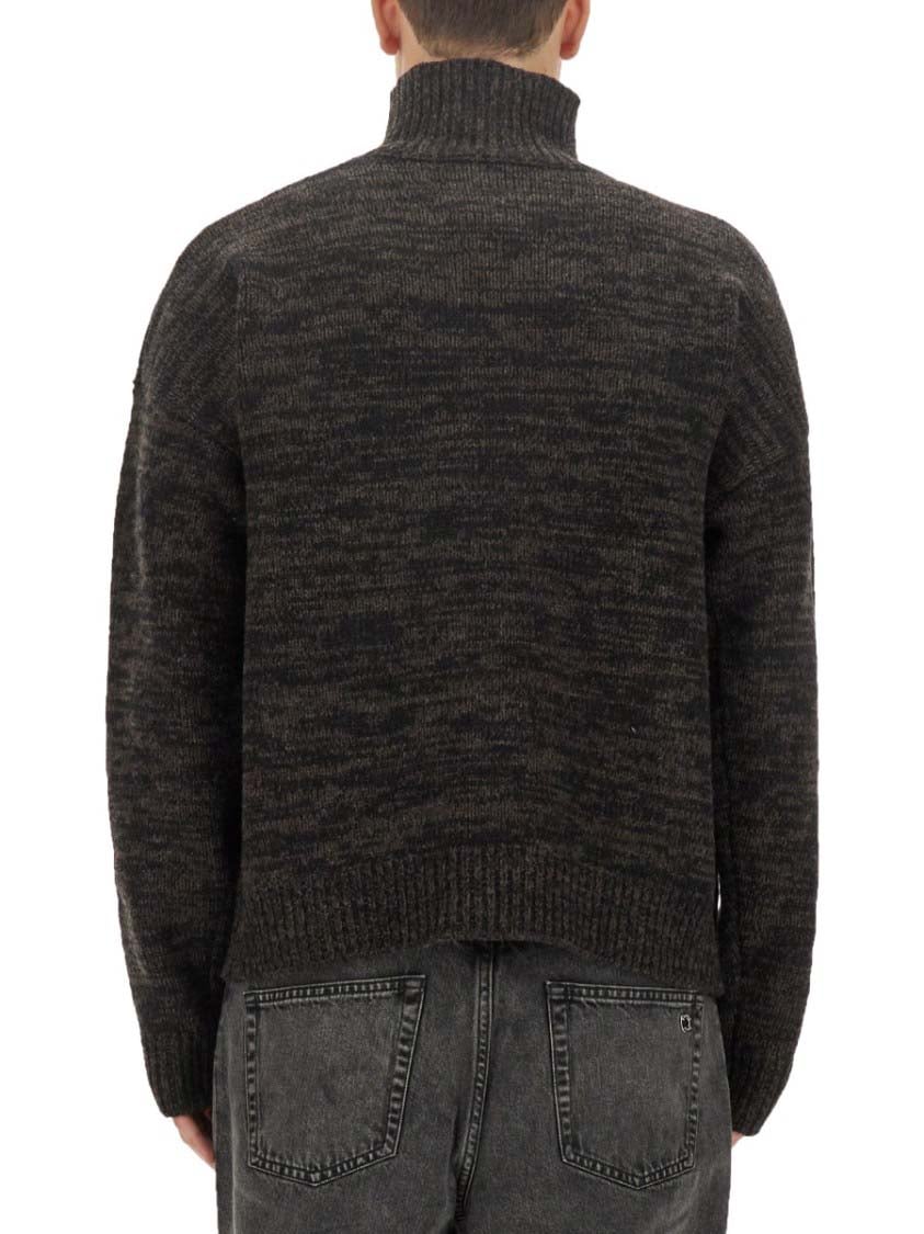 Études High Neck Merino Wool Sweater Zwart