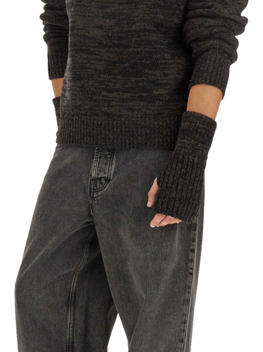 Études High Neck Merino Wool Sweater Zwart