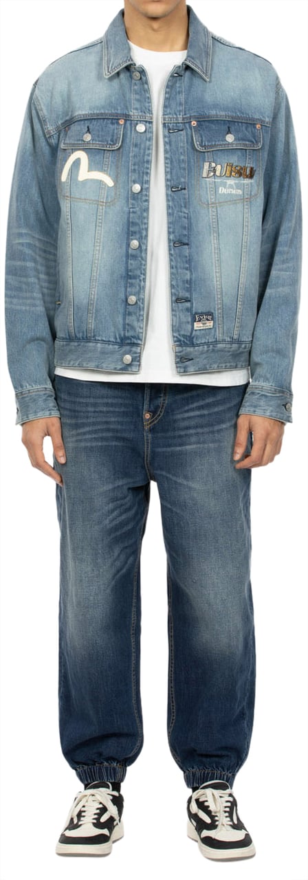 Evisu Coats Blue Blauw