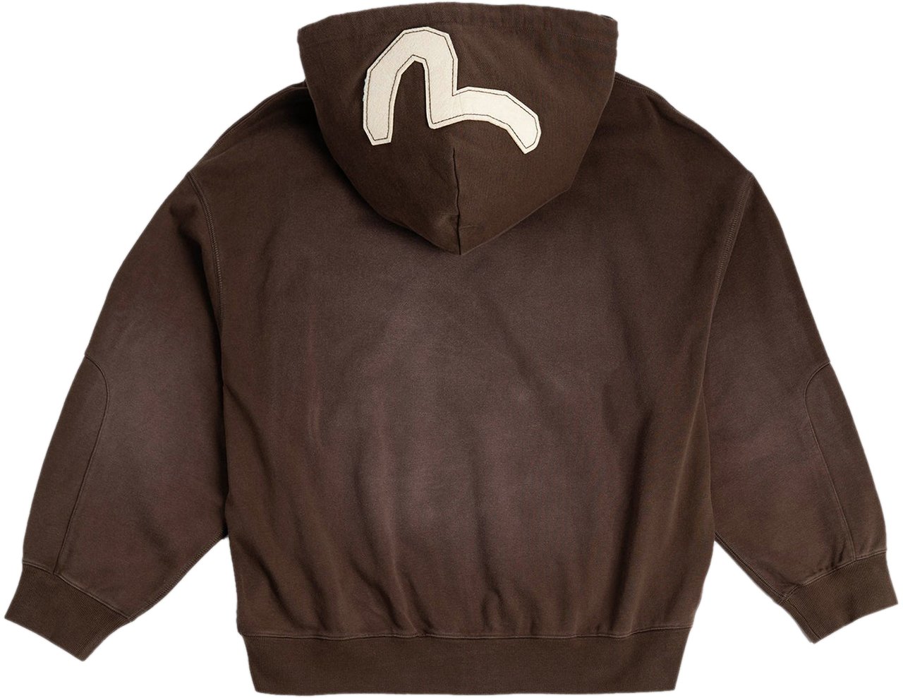 Evisu Felpa Con Cappuccio Heavy Weight Washed Marrone Bruin