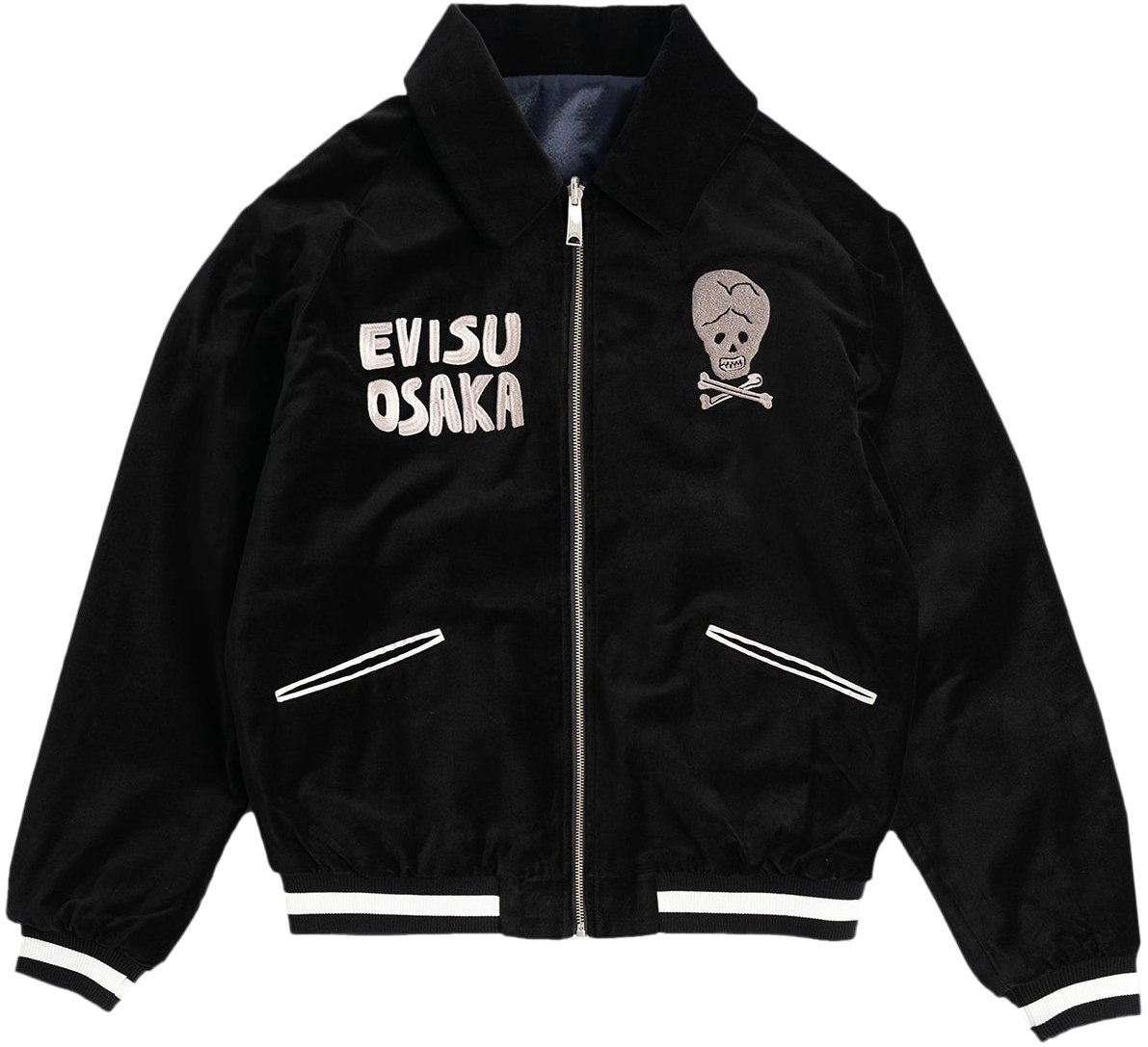 Evisu Giacca Padded Work Vintage Nera Zwart