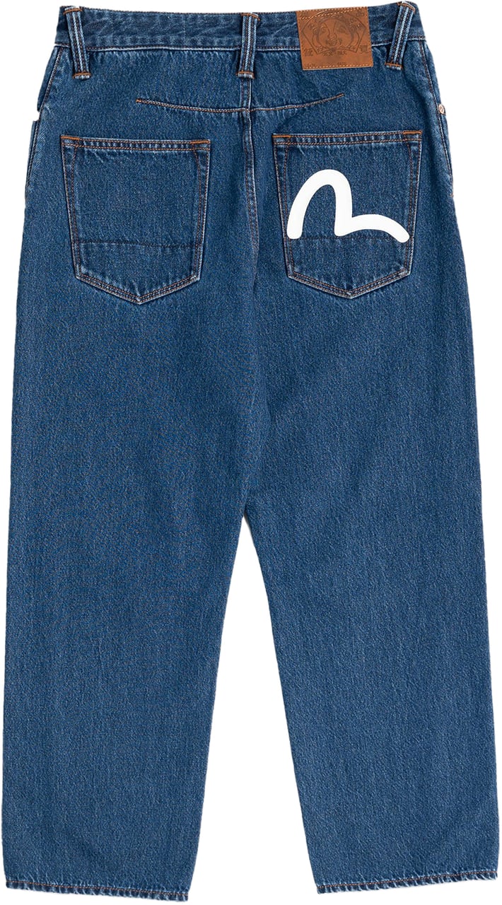 Evisu Jeans 3D Painted Seagull Denim Indigo Divers