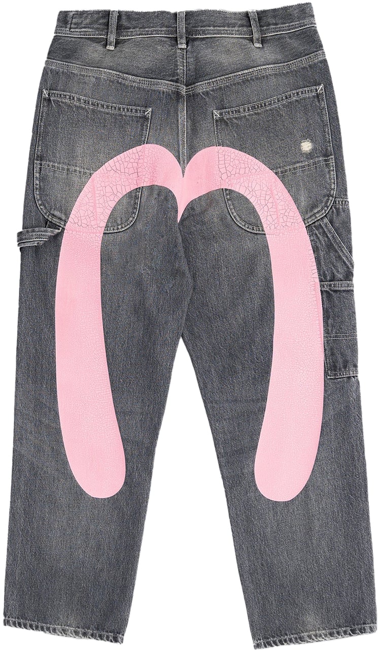 Evisu Jeans Vintage Patchwork Denim Grigio Grijs