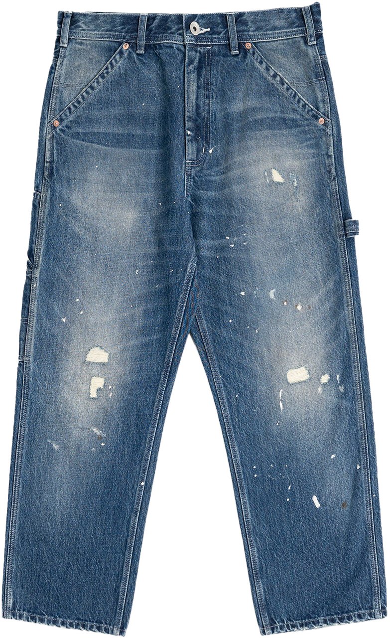 Evisu Jeans Vintage Washed Denim Indigo Divers