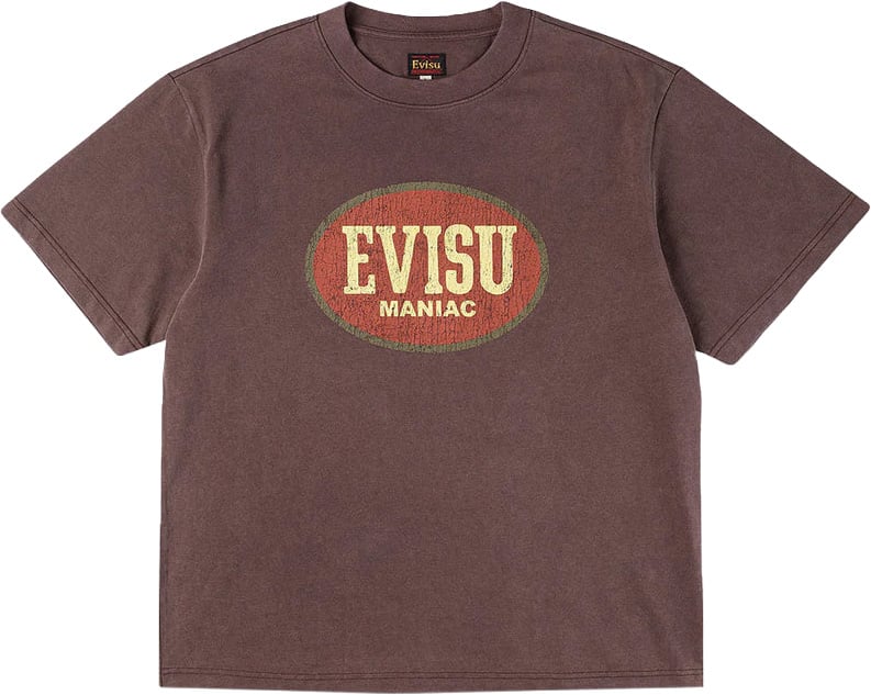 Evisu T-Shirt Evisu Maniac Marrone Bruin
