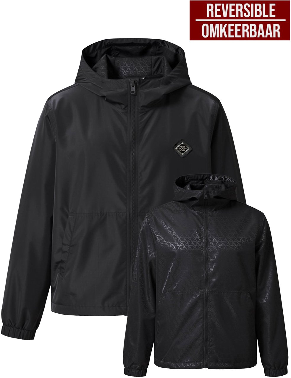 XPLCT Reverse Windbreaker Jas Zwart