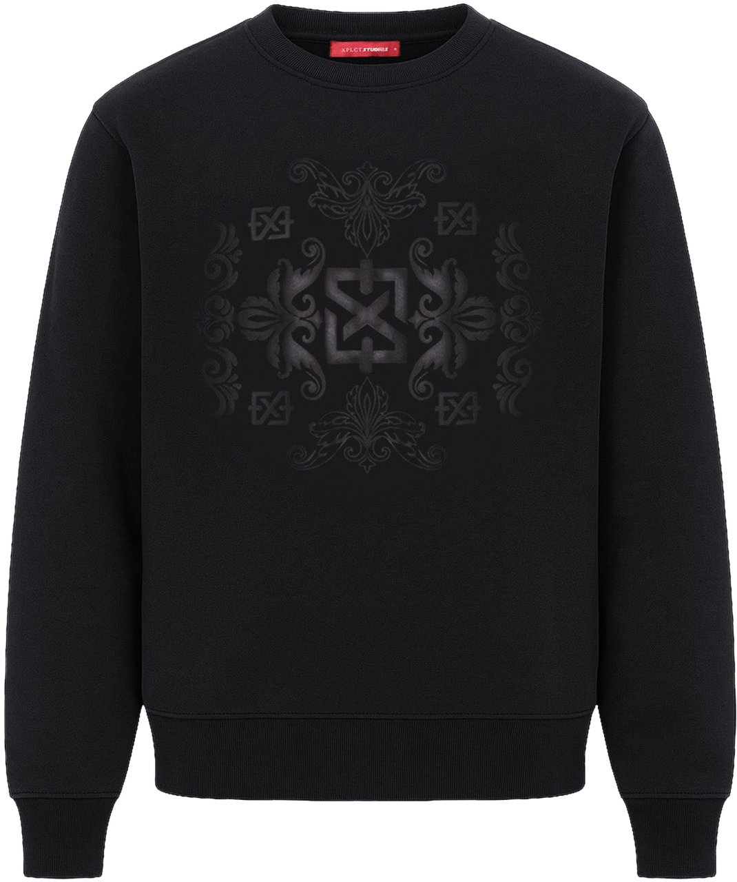 XPLCT Baroque Sweater | Black Grijs