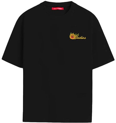 XPLCT XPLCT Flowers Tee Zwart