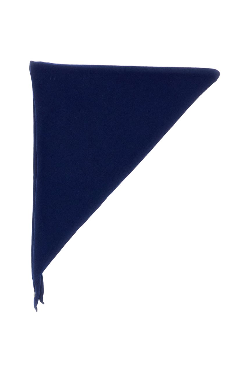 Extreme Cashmere Dark Blue Bandana Cashmere-Blend Scarf Blauw