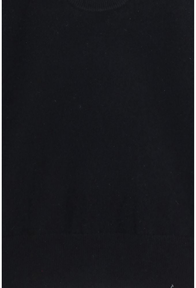Extreme Cashmere Black Elastane Sleeveles Sweater Zwart