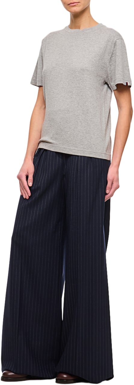 Extreme Cashmere Relaxed-Fit Short-Sleeved T-Shirt in Cotton-Cashmere Blend Grijs