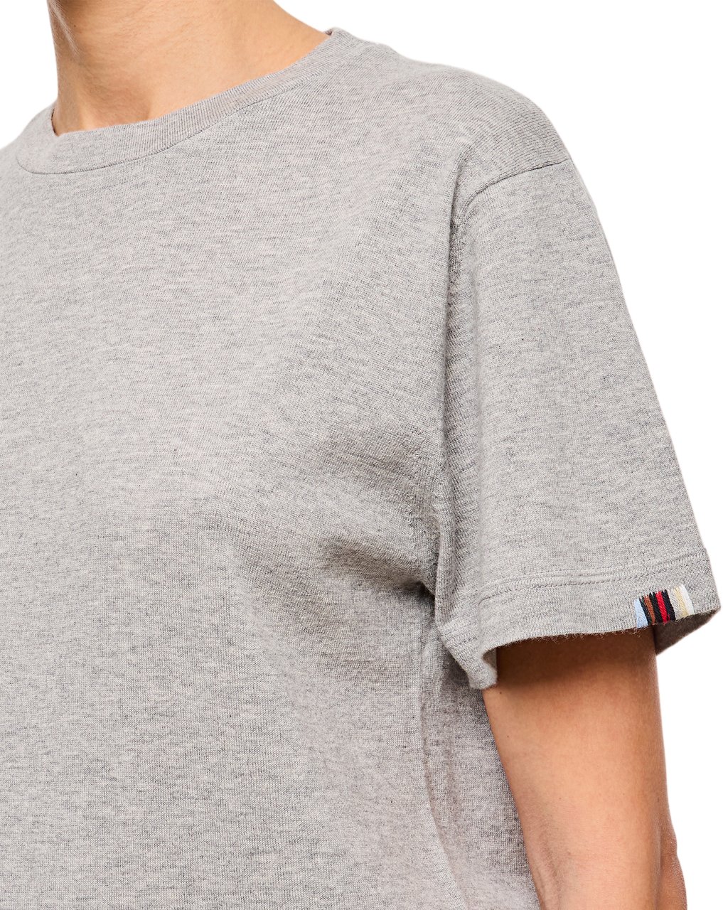 Extreme Cashmere Relaxed-Fit Short-Sleeved T-Shirt in Cotton-Cashmere Blend Grijs