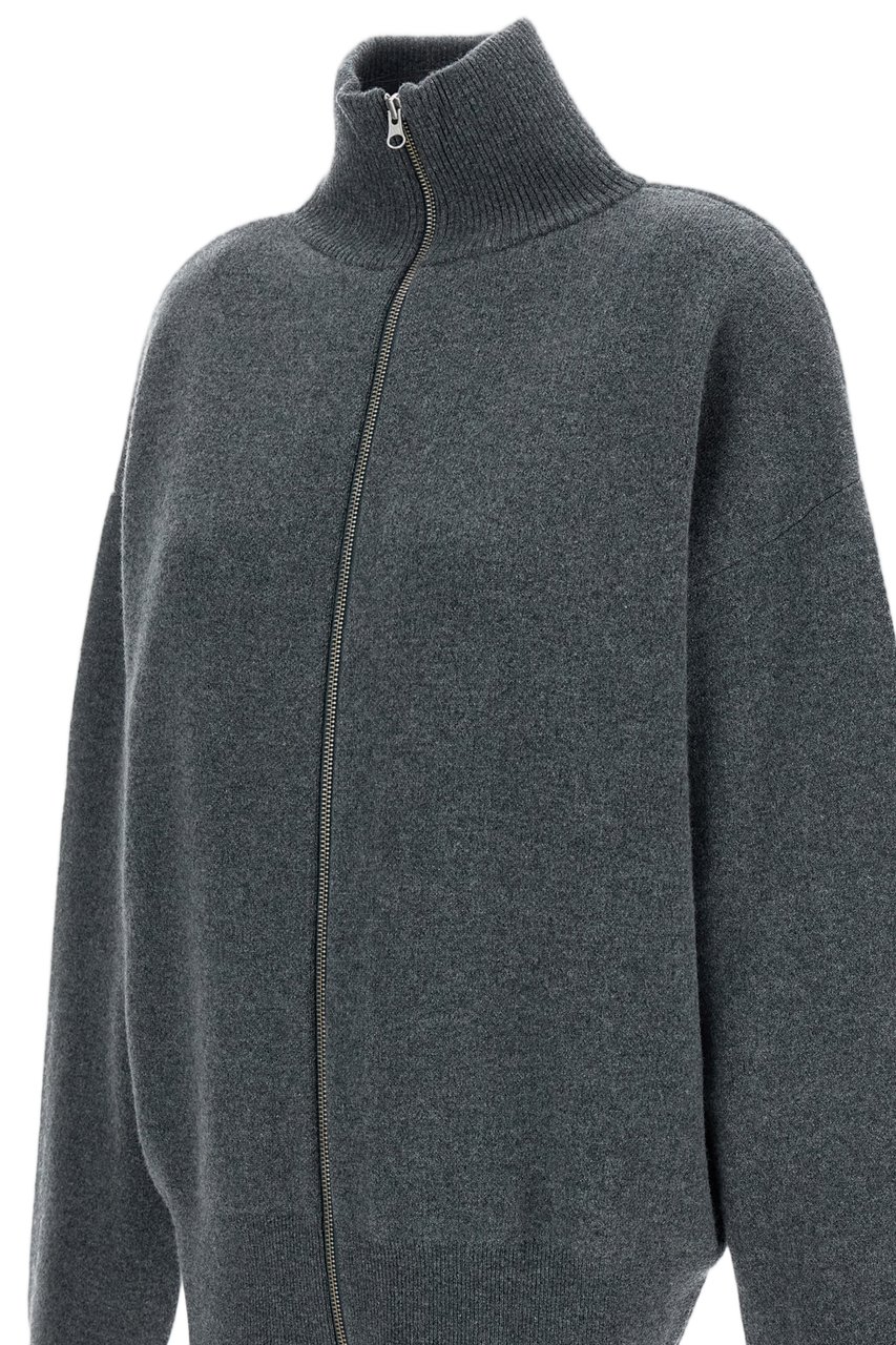 Extreme Cashmere Grey Xtra Cashmere Zip-Up Cardigan Grijs