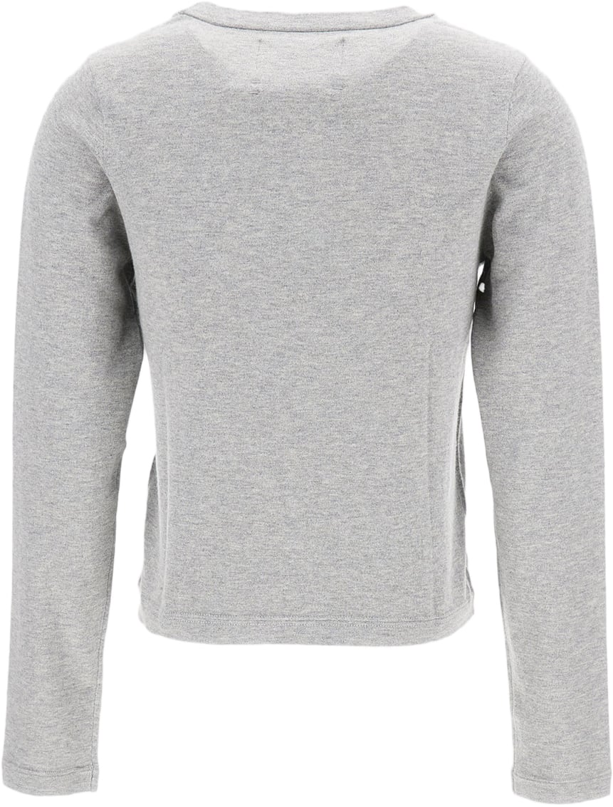 Extreme Cashmere Slightly Cropped Cashmere Blend Sweater Grijs