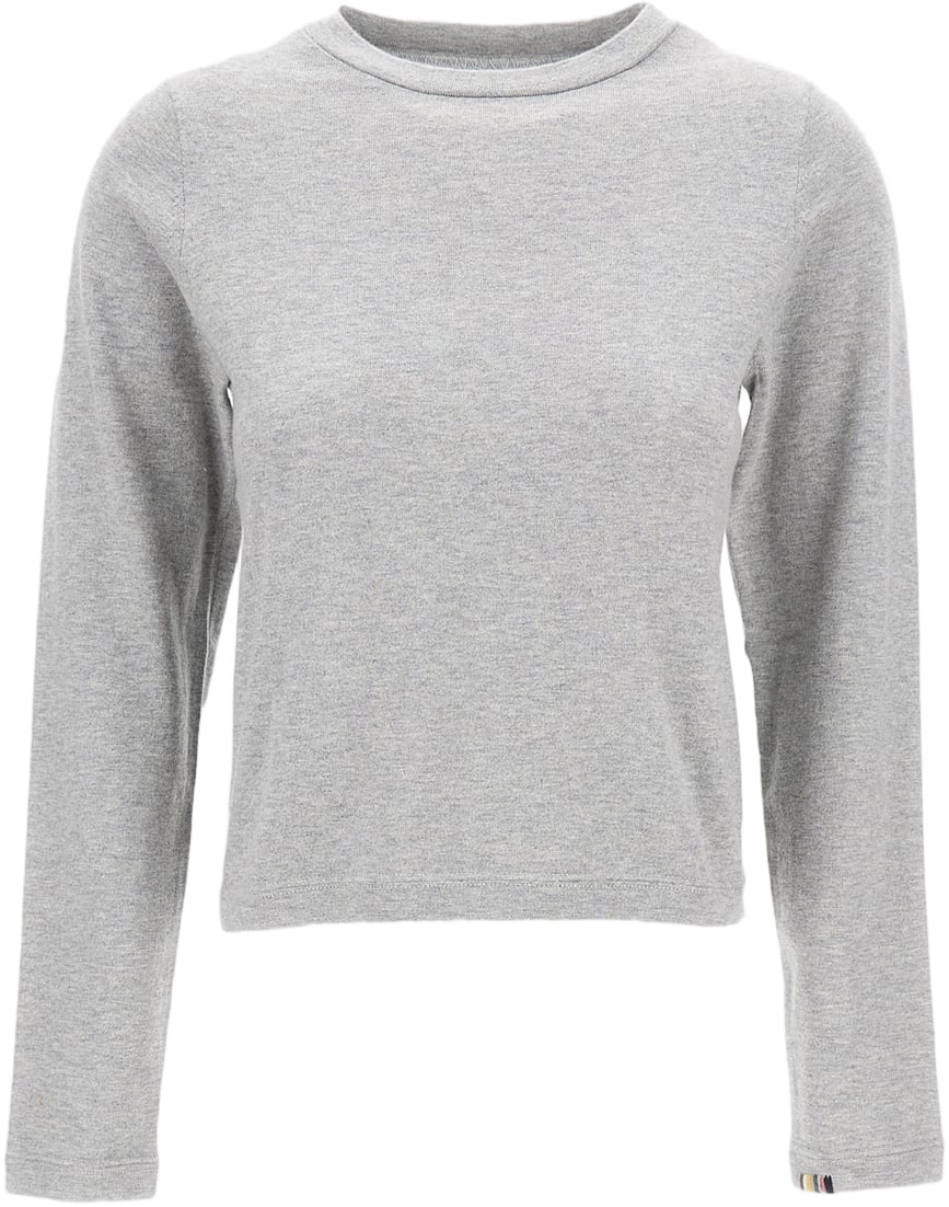 Extreme Cashmere Slightly Cropped Cashmere Blend Sweater Grijs
