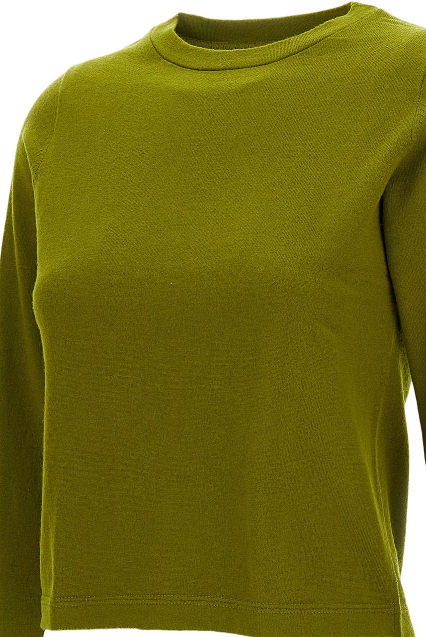 Extreme Cashmere Green Grass N.451 Lisa Short Sleeve Sweater Groen