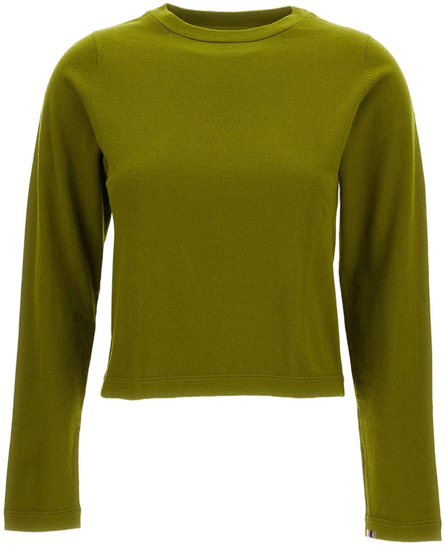 Extreme Cashmere Green Grass N.451 Lisa Short Sleeve Sweater Groen